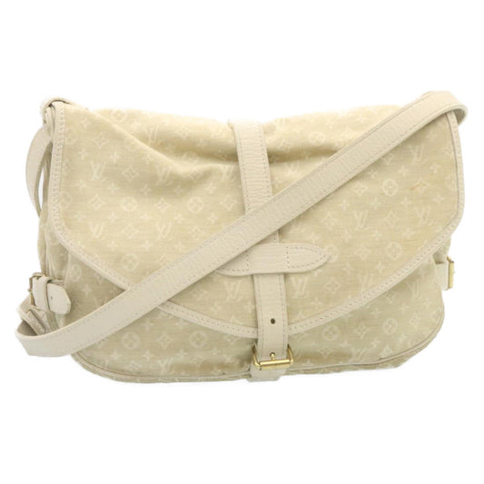 LOUIS VUITTON Monogram Mini Lin Saumur Shoulder Bag Dune M95314 tp159