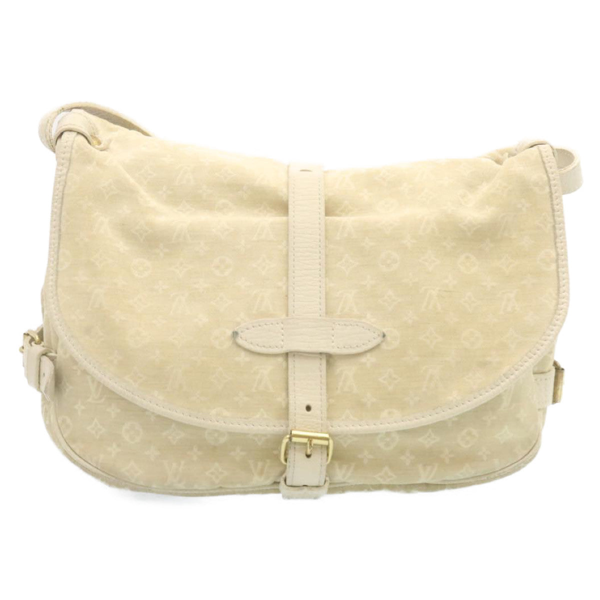 LOUIS VUITTON Monogram Mini Lin Saumur Shoulder Bag Dune M95314 tp159