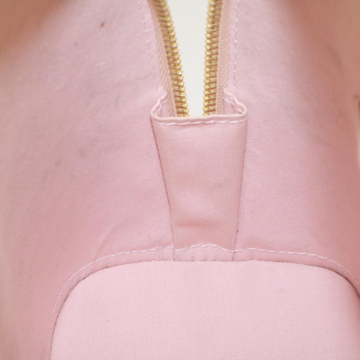 LOUIS VUITTON Vernis Rayures Alma BB Hand Bag 2way Beige Pink M90970 ai678A