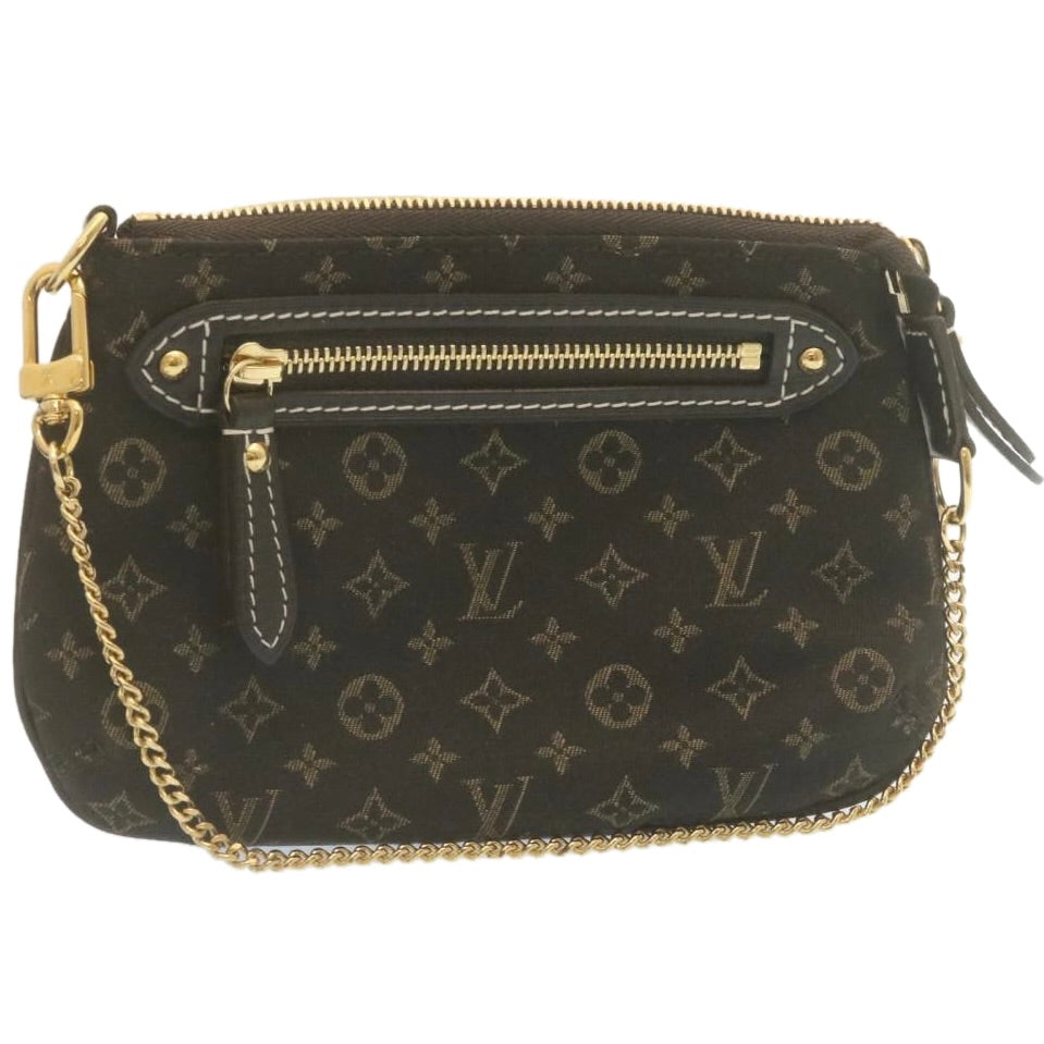 LOUIS VUITTON Monogram Mini Lin Mini Accessory Pouch Ebene M95668 LV tp236