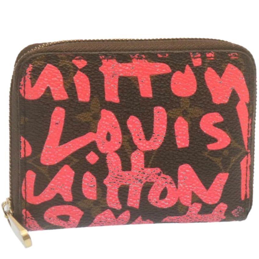 LOUIS VUITTON Monogram Graffiti Zippy Coin Purse Pink LV tp238