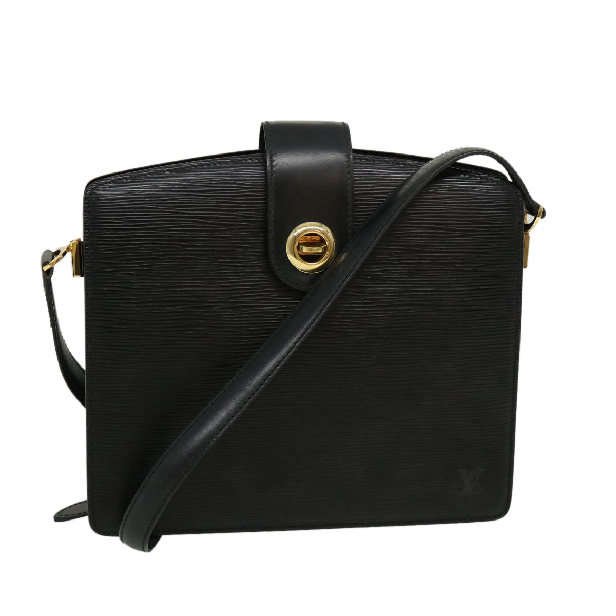 LOUIS VUITTON Epi Capuchin Shoulder Bag Black M52342 LV tp256