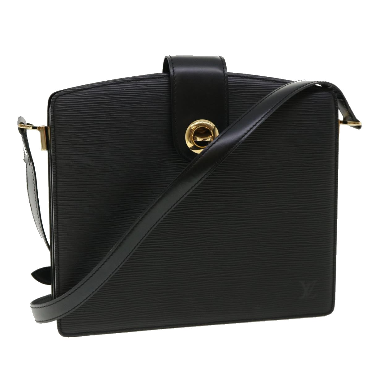 LOUIS VUITTON Epi Capuchin Shoulder Bag Black M52342 LV tp498