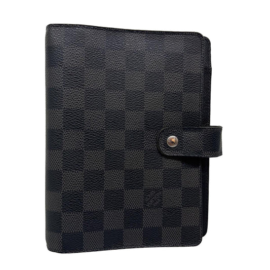 LOUIS VUITTON Damier Graphite Agenda MM Day Planner Cover R20242 LV tp500