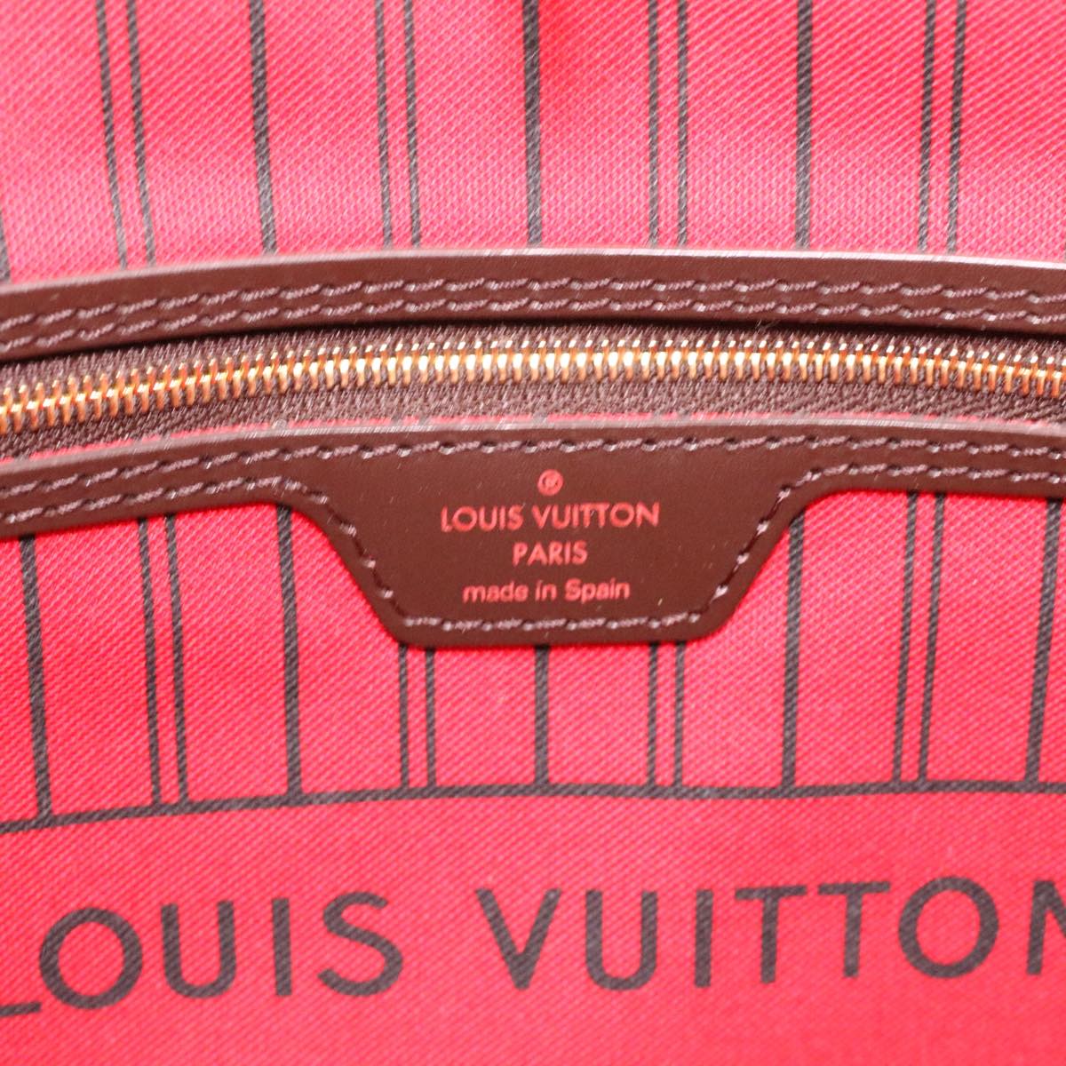 LOUIS VUITTON Damier Ebene Neverfull MM Tote Bag N51105 LV ai684SA