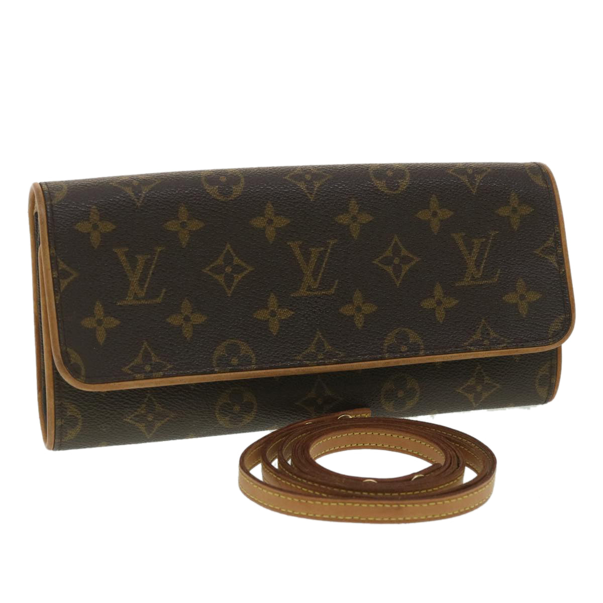 LOUIS VUITTON Monogram Pochette Twin GM Shoulder Bag M51852 LV tp548