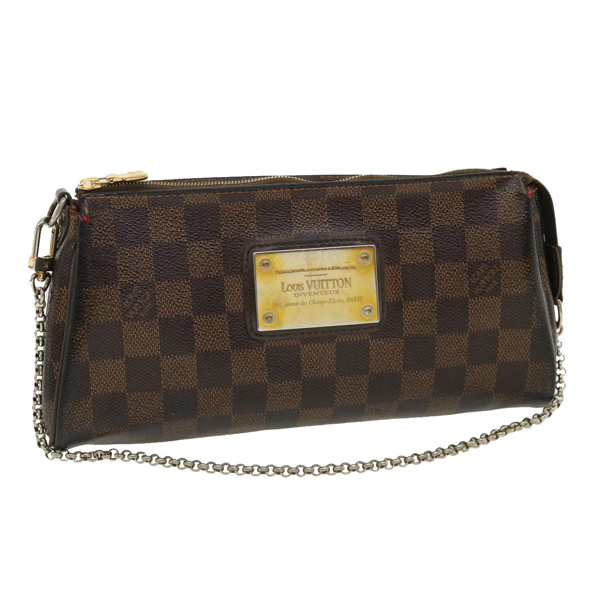 LOUIS VUITTON Damier Ebene Eva Shoulder Bag N55213 LV tp565