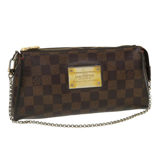 LOUIS VUITTON Damier Ebene Eva Shoulder Bag N55213 LV tp565
