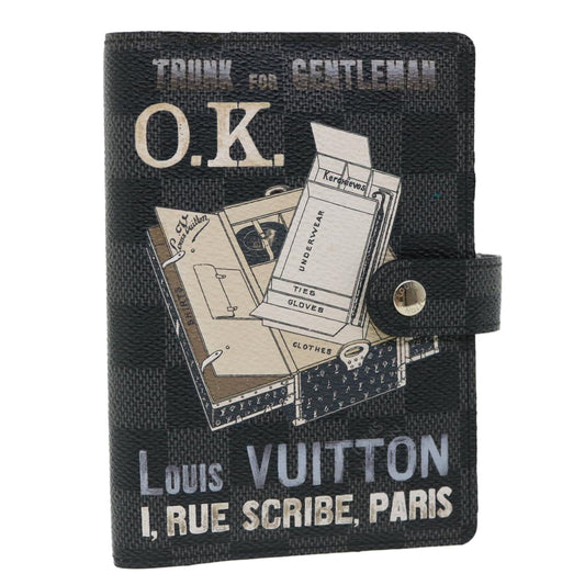 LOUIS VUITTON Damier Graphite Agenda PM Day Planner Cover R21079 LV tp590