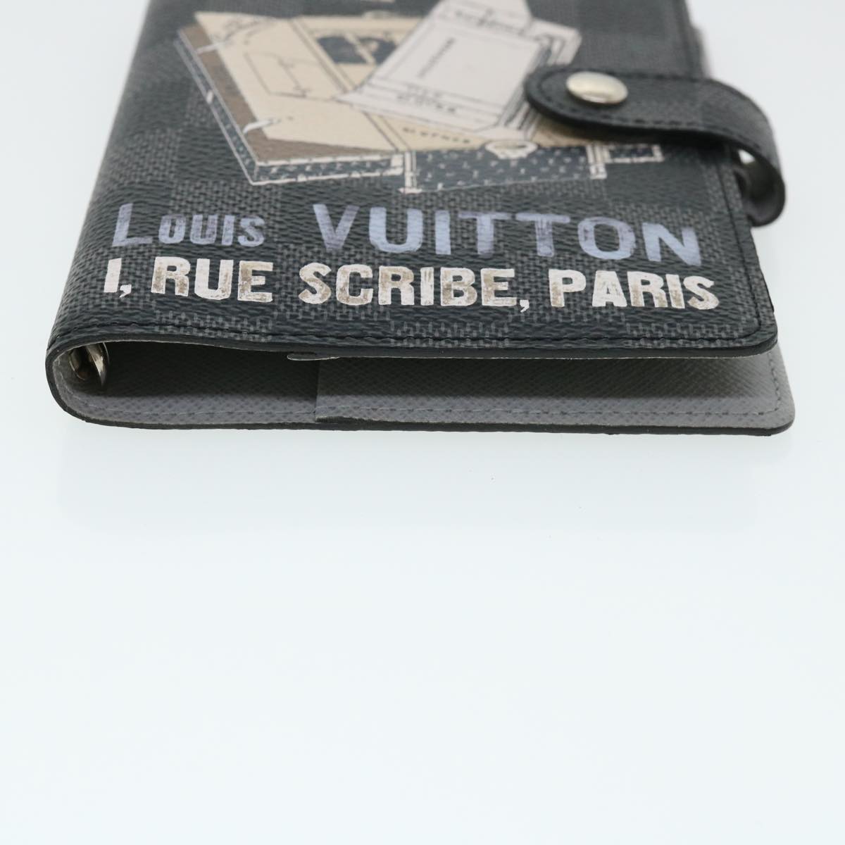 LOUIS VUITTON Damier Graphite Agenda PM Day Planner Cover R21079 LV tp590