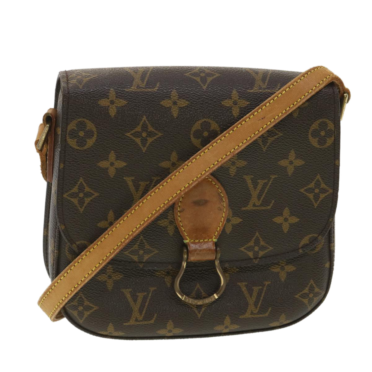 LOUIS VUITTON Monogram Saint Cloud MM Shoulder Bag M51243 LV tp614