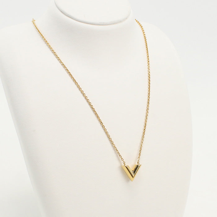 LOUIS VUITTON LV80924 Necklace ・ Essential V Necklace metal  gold Women