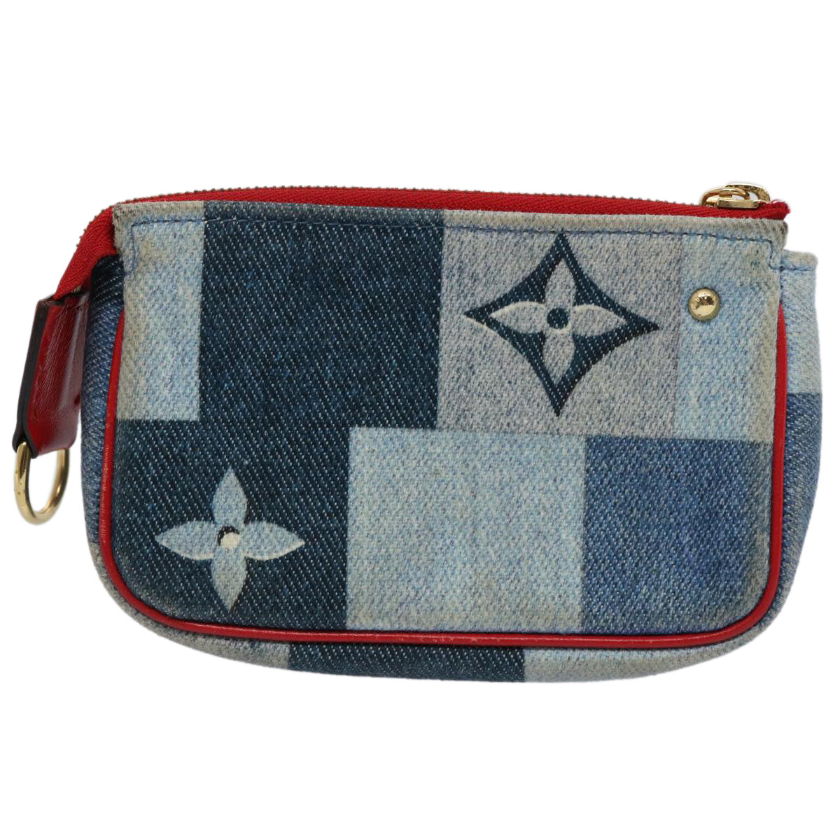 LOUIS VUITTON Monogram Denim Mini Pochette Accessoires Blue M68760 LV yb455