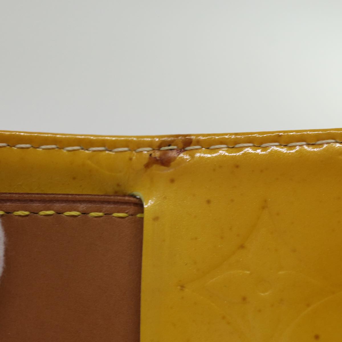 LOUIS VUITTON Monogram Vernis Fulton Waist Bag Lime Yellow M91043 LV yb574