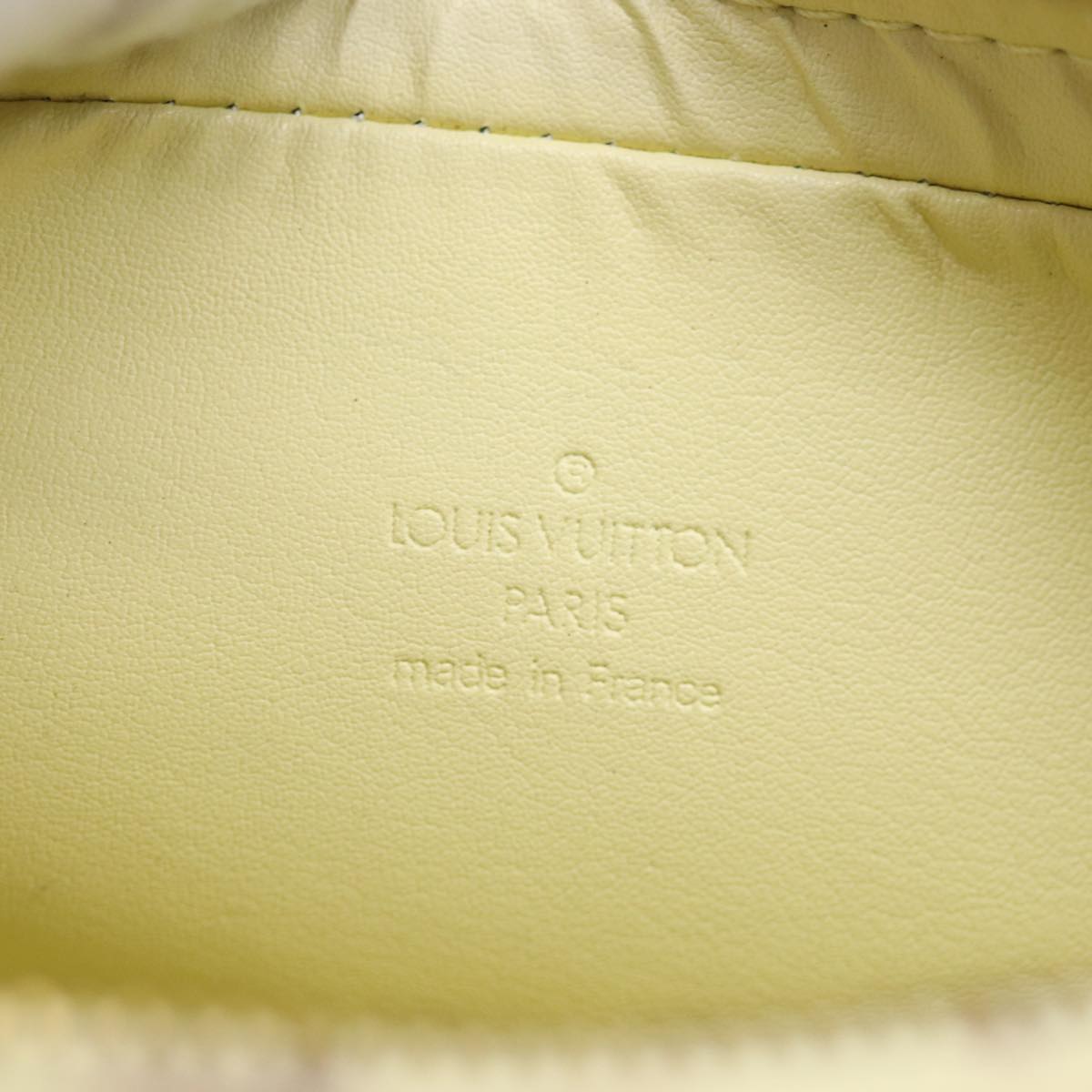 LOUIS VUITTON Monogram Vernis Fulton Waist Bag Lime Yellow M91043 LV yb574