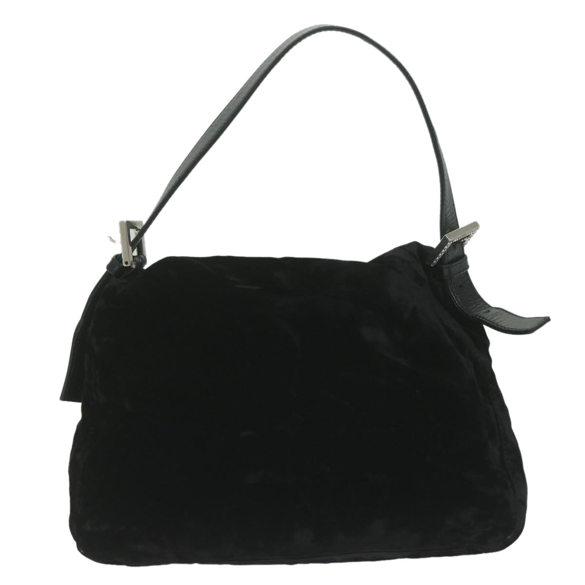 Luxury FendiMamma Baguette Shoulder Bag Velor Blackyk10069