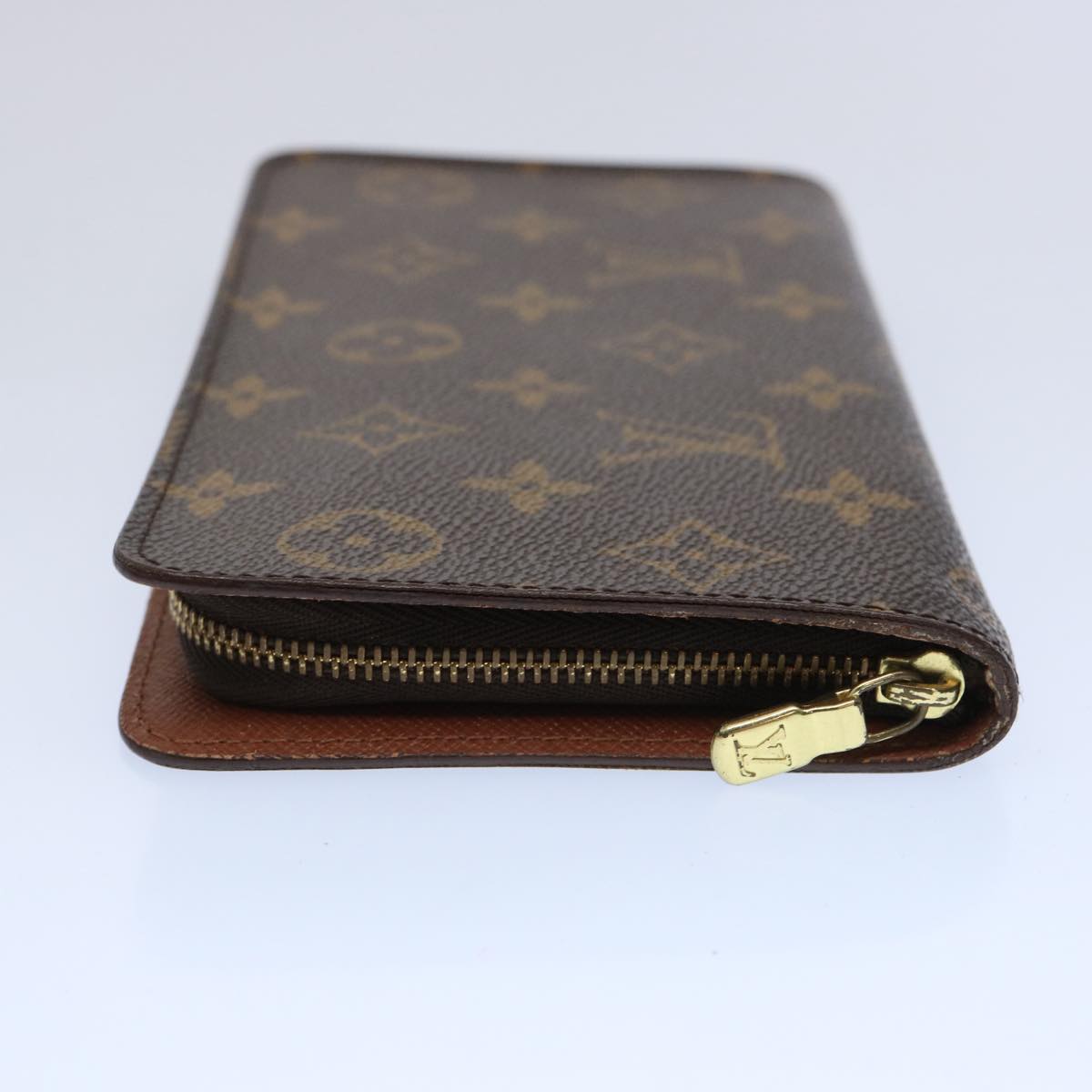 LOUIS VUITTON Monogram Porte Monnaie Zip Long Wallet M61727 LV yk10075