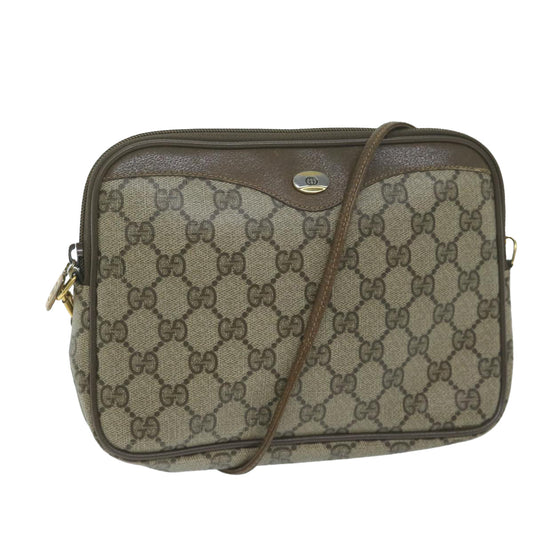 GUCCI GG Supreme Shoulder Bag PVC Leather Beige 97 02 068  10142