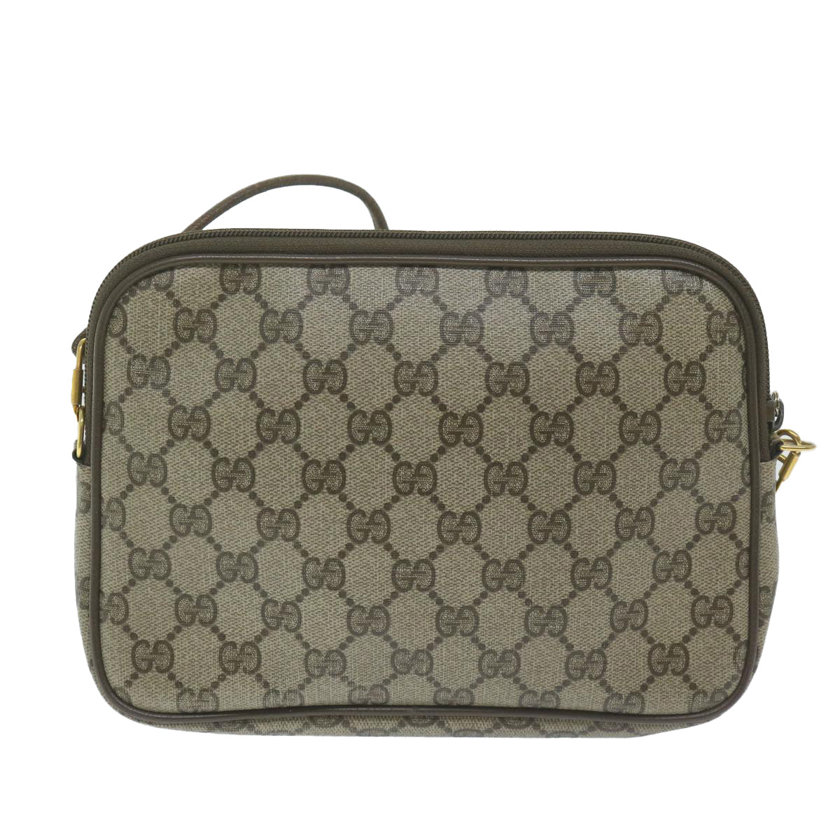 GUCCI GG Supreme Shoulder Bag PVC Leather Beige 97 02 068  10142