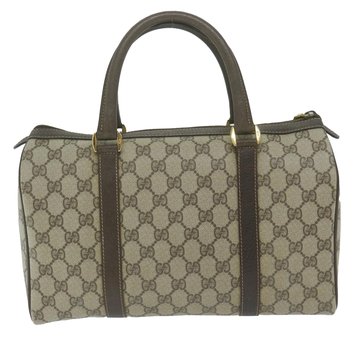 GUCCI GG Canvas Web Sherry Line Boston Bag Beige Green 40 02 007  10145