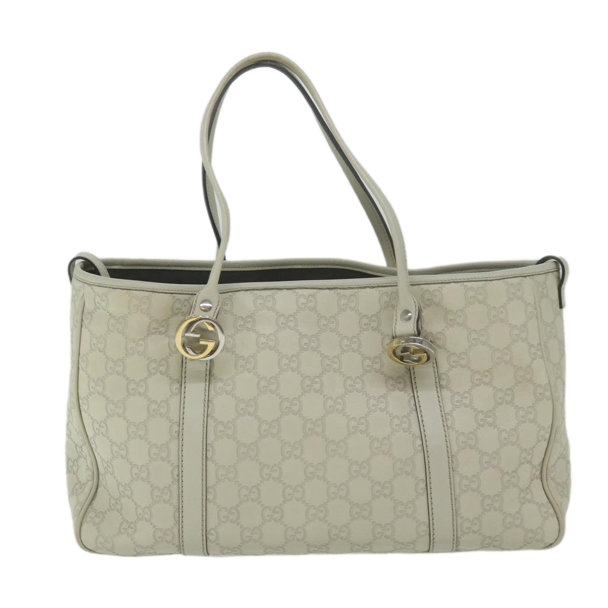 GUCCI GG Canvas Guccissima GG Twins Tote Bag White 232957  10150
