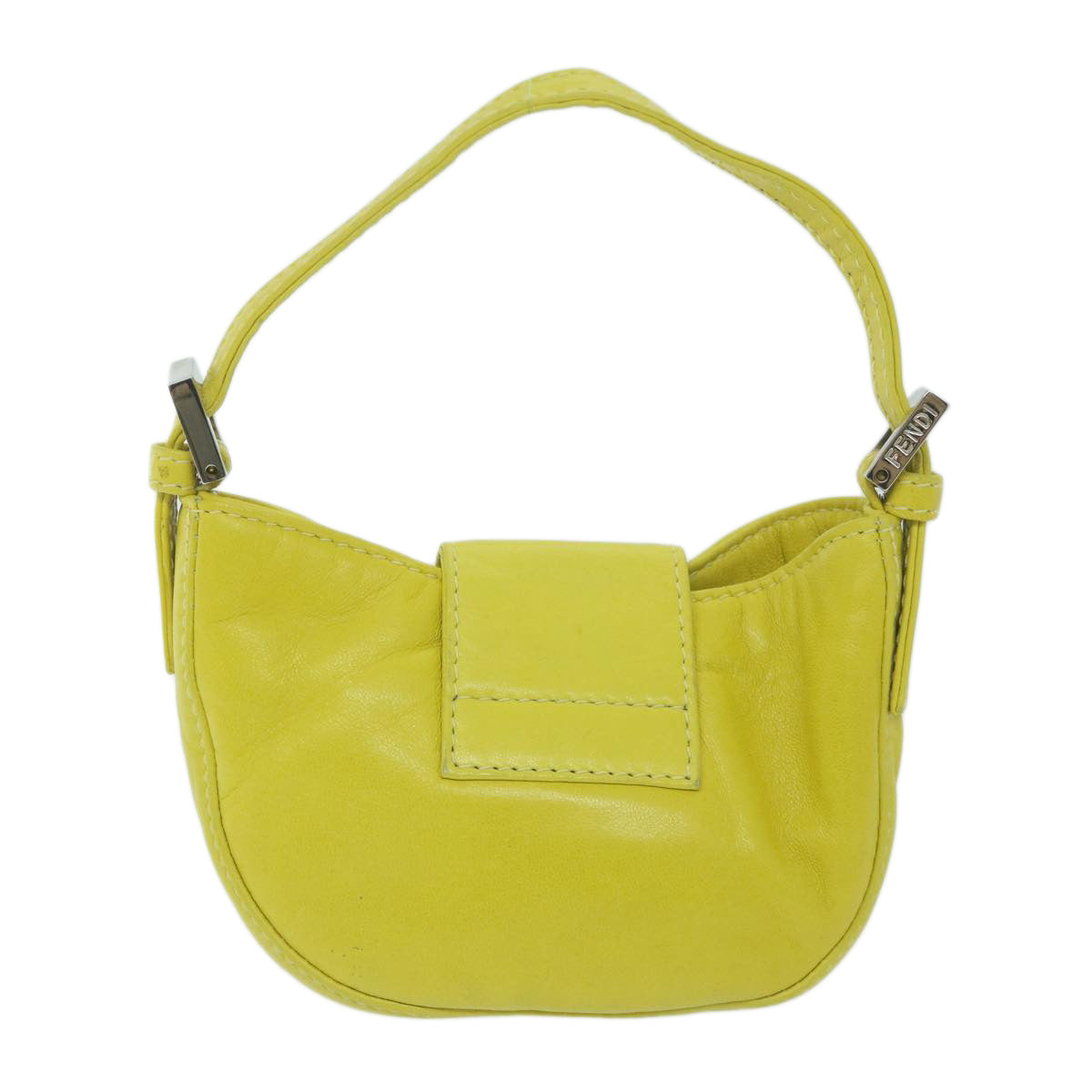Luxury FendiMini Croissant Hand Bag Leather Yellowyk10174A