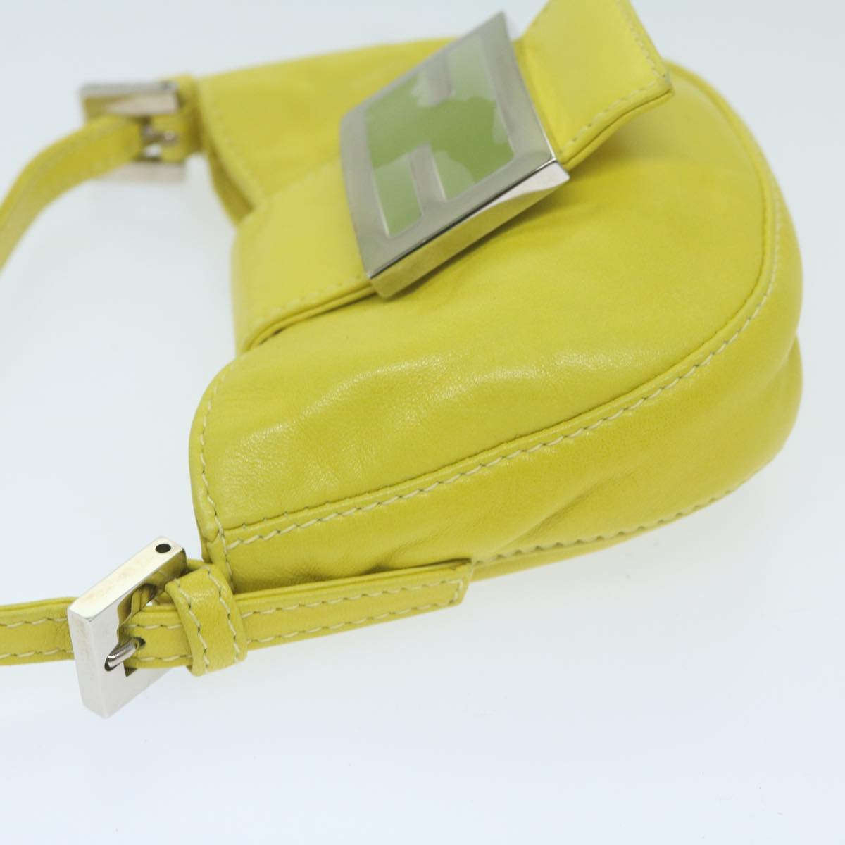 Luxury FendiMini Croissant Hand Bag Leather Yellowyk10174A
