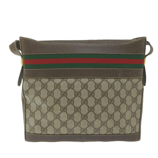 GUCCI GG Supreme Web Sherry Line Shoulder Bag Beige 001 110 0938  10198