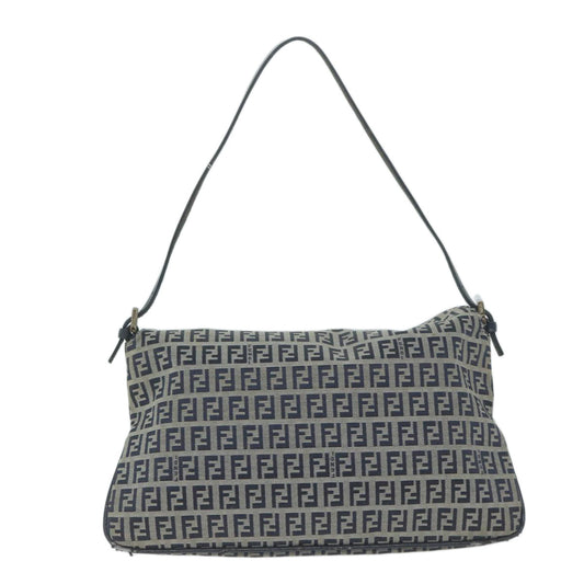 Luxury FendiZucchino Canvas Mamma Baguette Shoulder Bag Navyyk10215