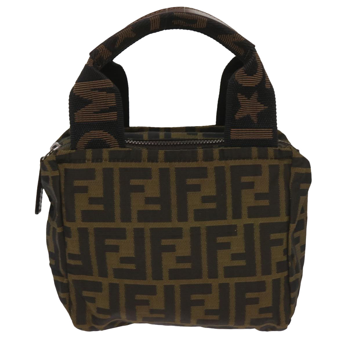 Luxury FendiZucca Canvas Hand Bag Nylon Brownyk10269