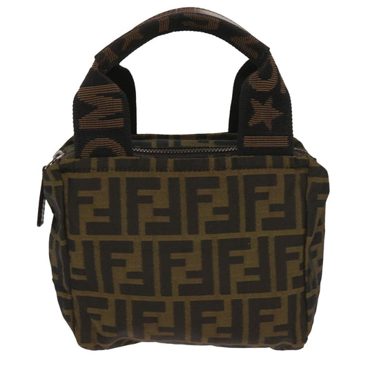 Luxury FendiZucca Canvas Hand Bag Nylon Brownyk10269