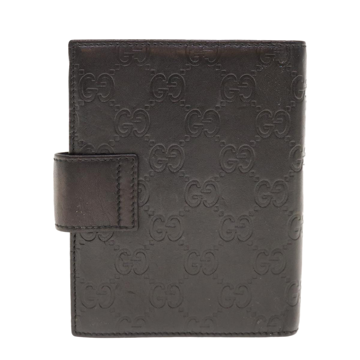 GUCCI GG Canvas Day Planner Cover Leather Black  10286