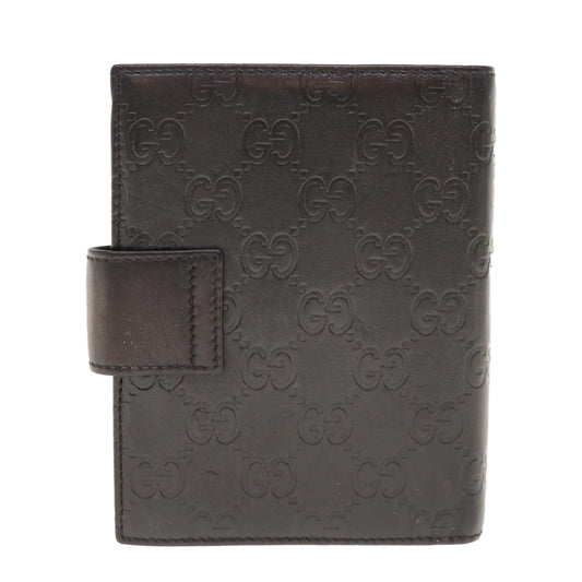 GUCCI GG Canvas Day Planner Cover Leather Black  10286