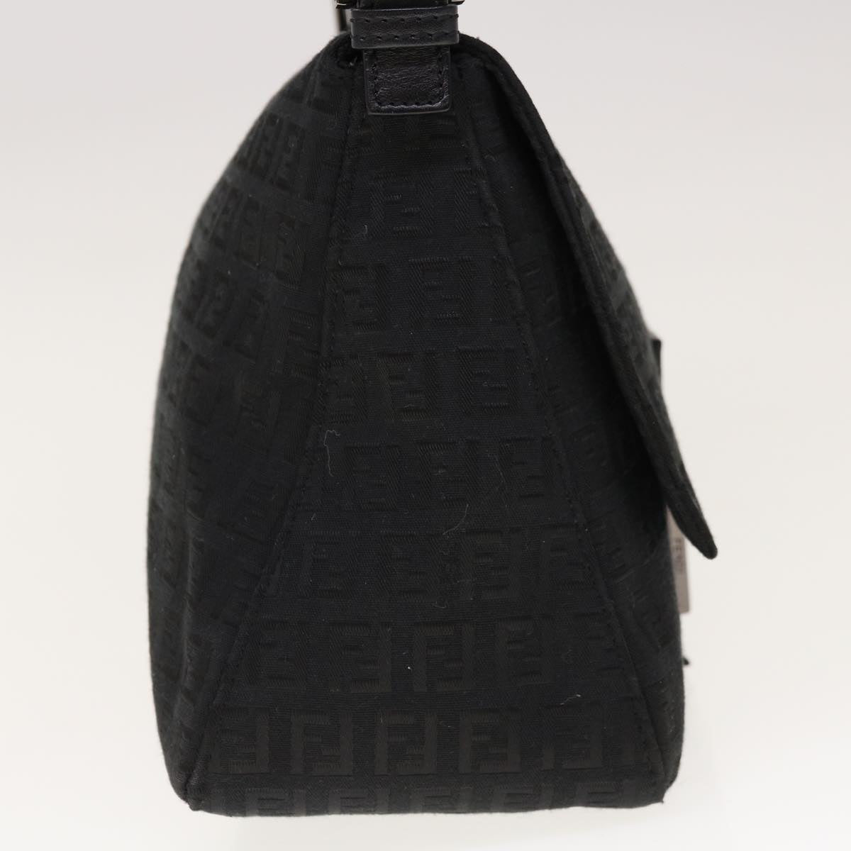 Luxury FendiZucchino Canvas Mamma Baguette Shoulder Bag Blackyk10291