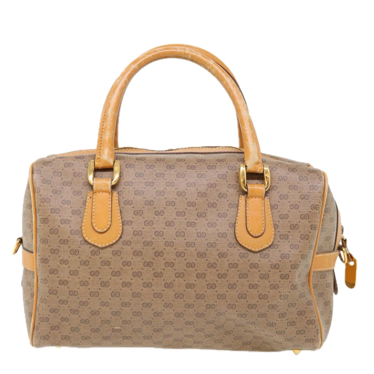 GUCCI Micro GG Supreme Hand Bag PVC Leather Beige 002 58 4422  10311