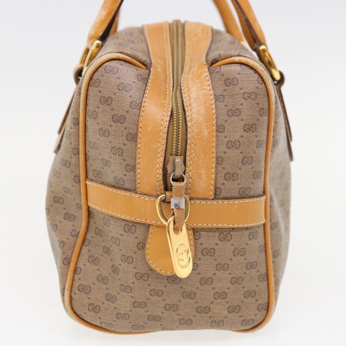 GUCCI Micro GG Supreme Hand Bag PVC Leather Beige 002 58 4422  10311