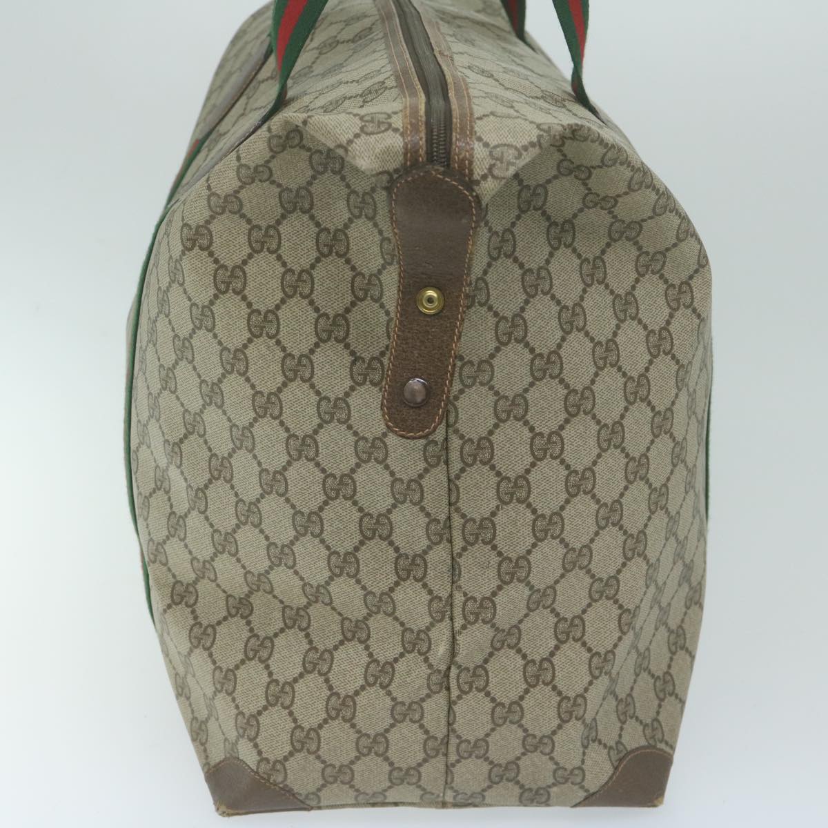 GUCCI GG Canvas Web Sherry Line Tote Bag Beige Red Green 89 19 012  10319