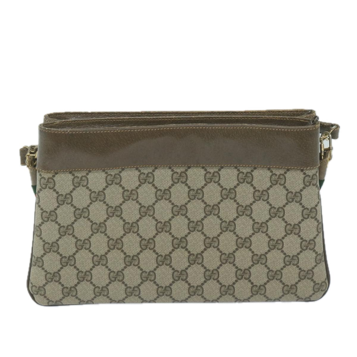 GUCCI GG Canvas Web Sherry Line Shoulder Bag Beige Red 904 02 035  10349