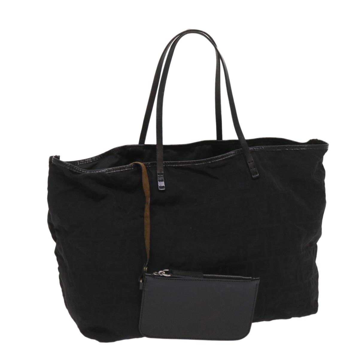 Luxury FendiZucca Canvas Tote Bag Blackyk10394