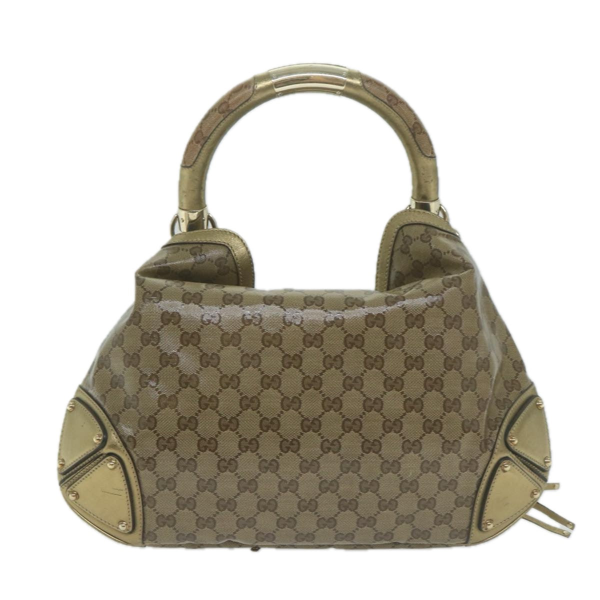 GUCCI GG Crystal Bamboo Indy Hand Bag 2way Beige 185566  10412