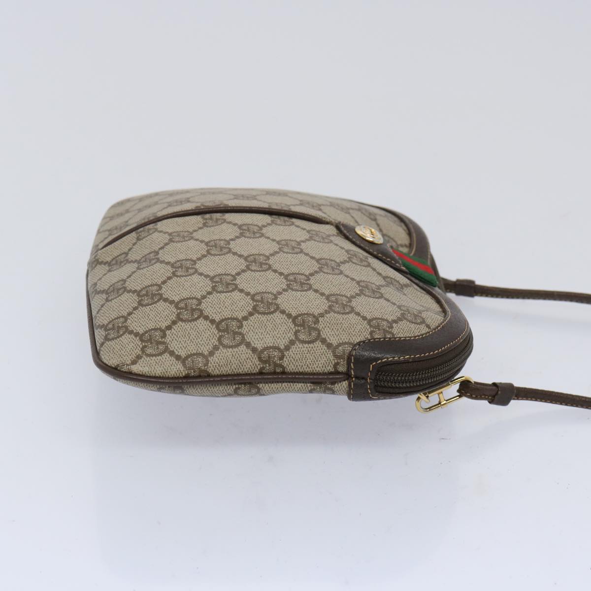 GUCCI GG Supreme Web Sherry Line Shoulder Bag Beige 904 02 047  10435