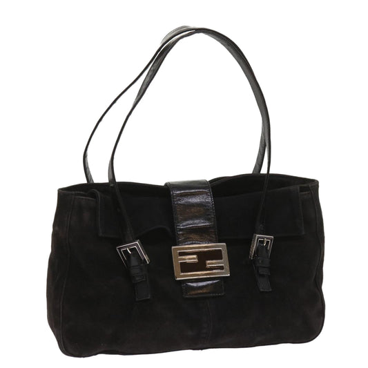 Luxury FendiShoulder Bag Suede Blackyk10461