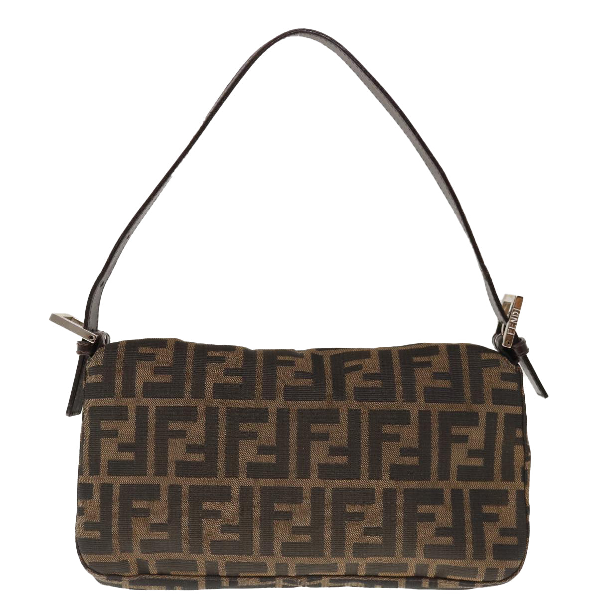 Luxury FendiZucca Canvas Mamma Baguette Shoulder Bag Brown Blackyk10477