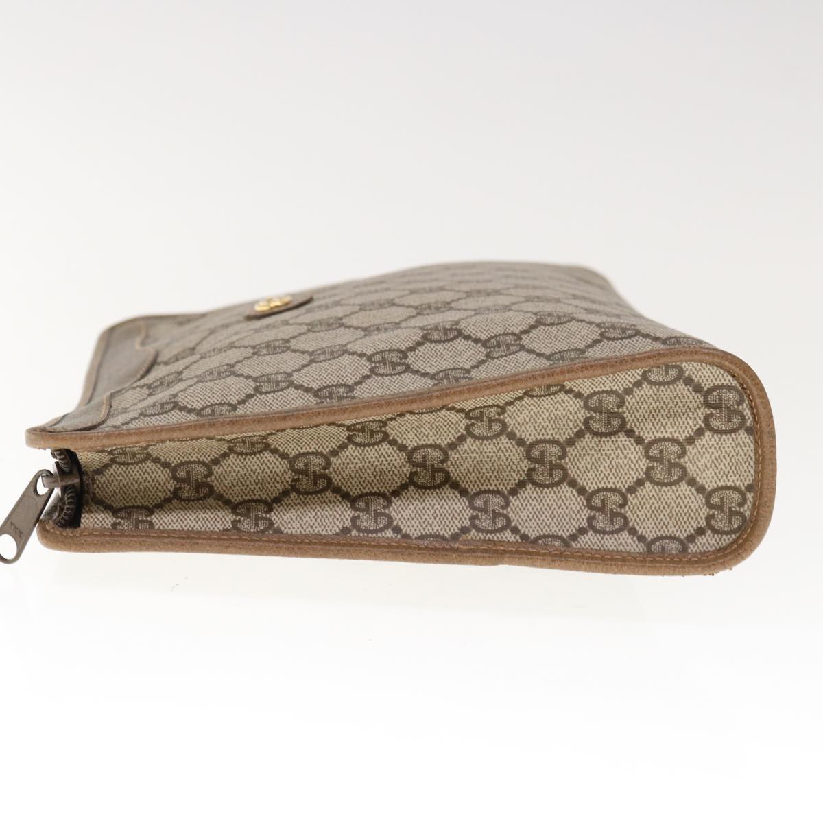 GUCCI GG Supreme Clutch Bag PVC Beige 97 01 038  10505