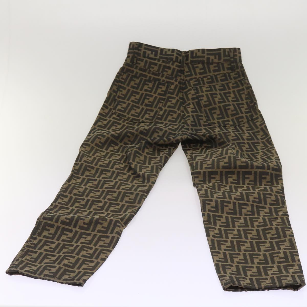 Luxury FendiZucca Canvas Pants Black Brownyk10543