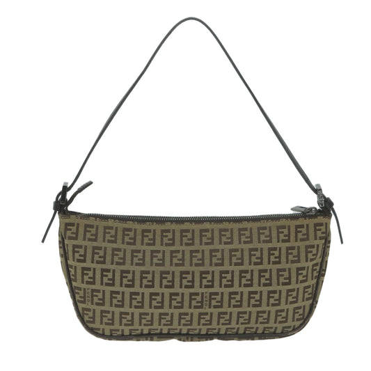 Luxury FendiZucchino Canvas Accessory Pouch Beigeyk10544