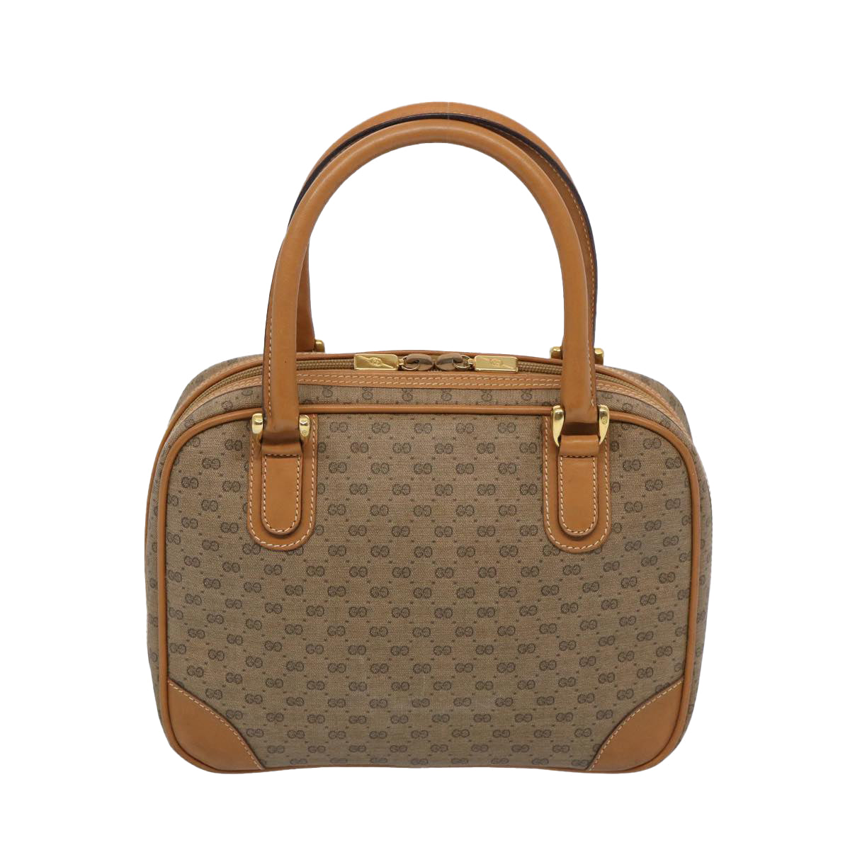 GUCCI Micro GG Supreme Hand Bag PVC Leather Beige 000 39 0030  10563