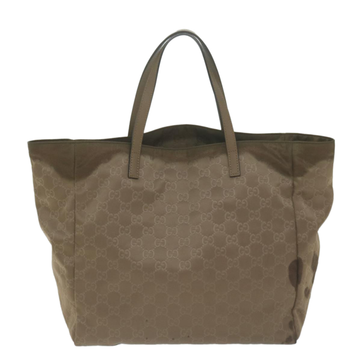GUCCI GG Canvas Tote Bag Nylon Brown  10566