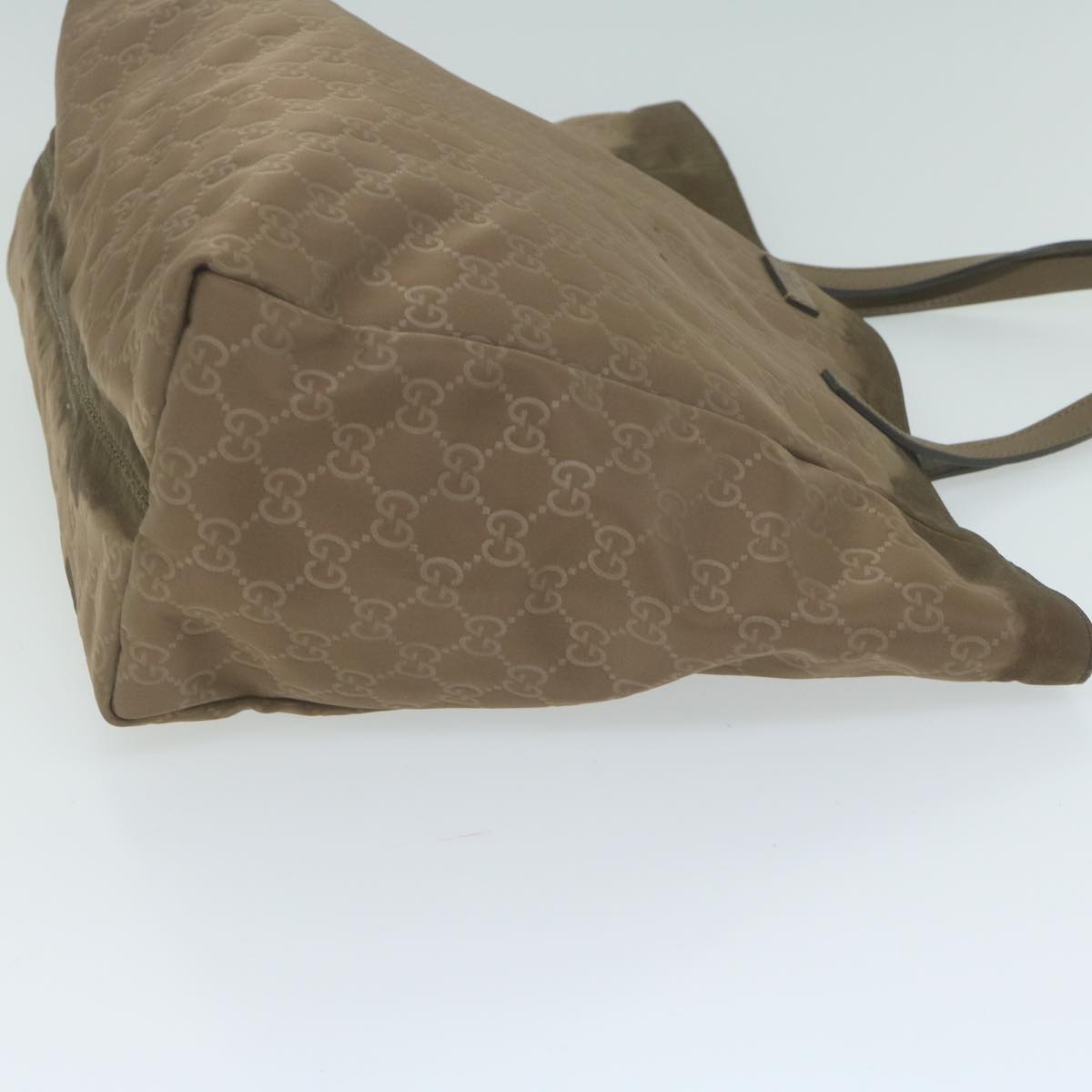 GUCCI GG Canvas Tote Bag Nylon Brown  10566