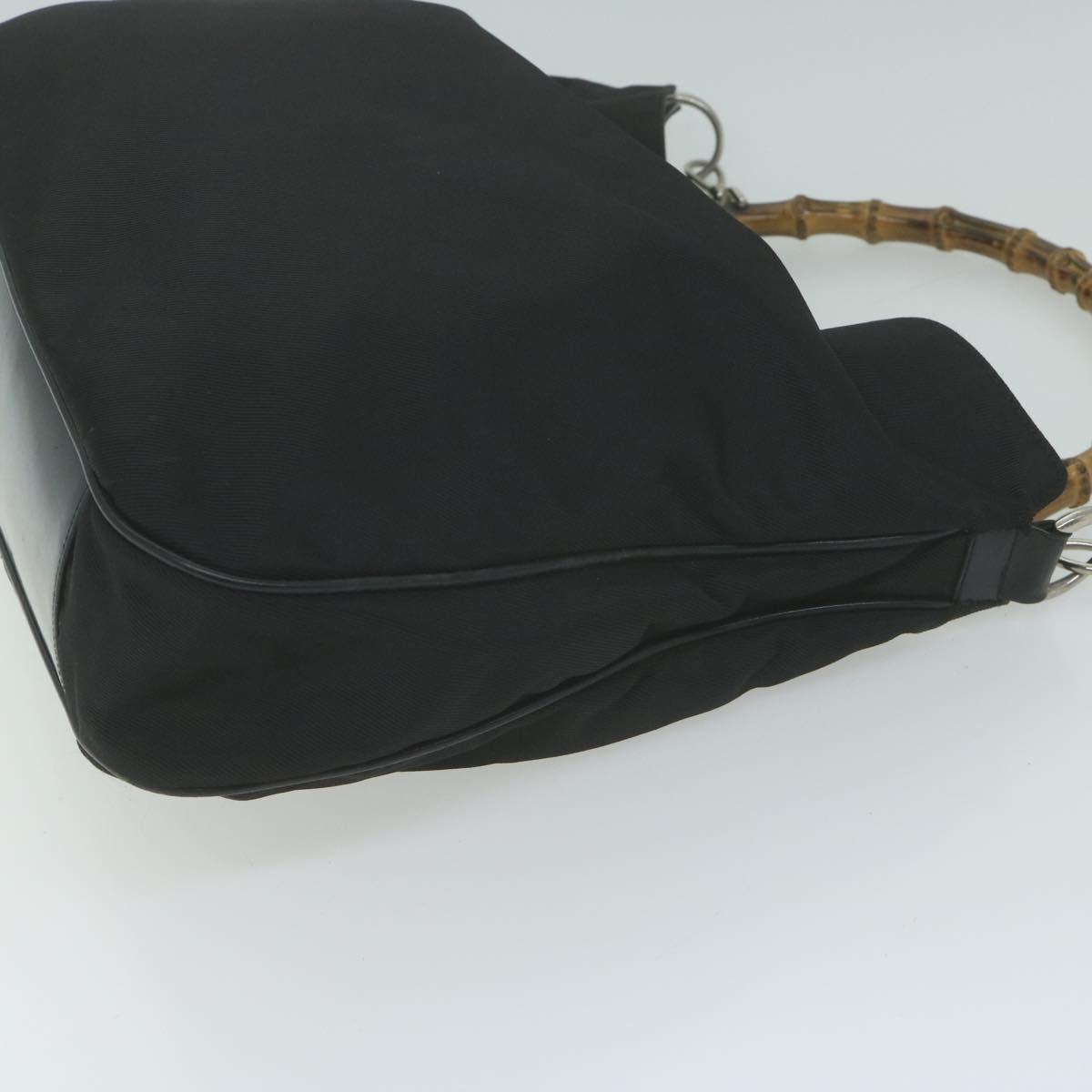 GUCCI Bamboo Shoulder Bag Canvas 2way Black 001 1014 1577 0  10586